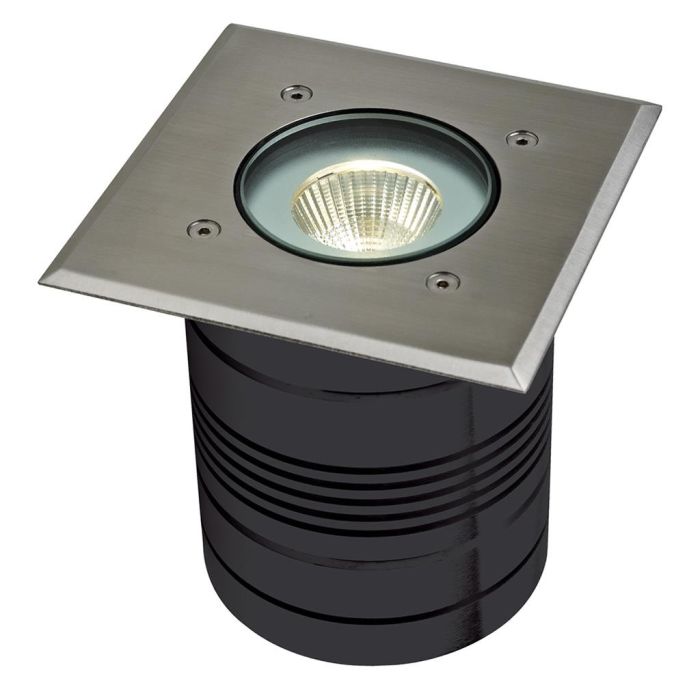 MODULA-SQUARE 24V 9W LED Inground Light - Aluminium Finish / Warm White LED - 19422	