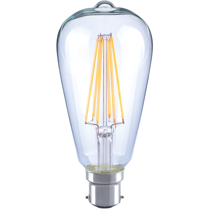 CROMPTON LED 7W ST64 FILAMENT CLEAR B22 2700K GLOBE  NON DIMMABLE