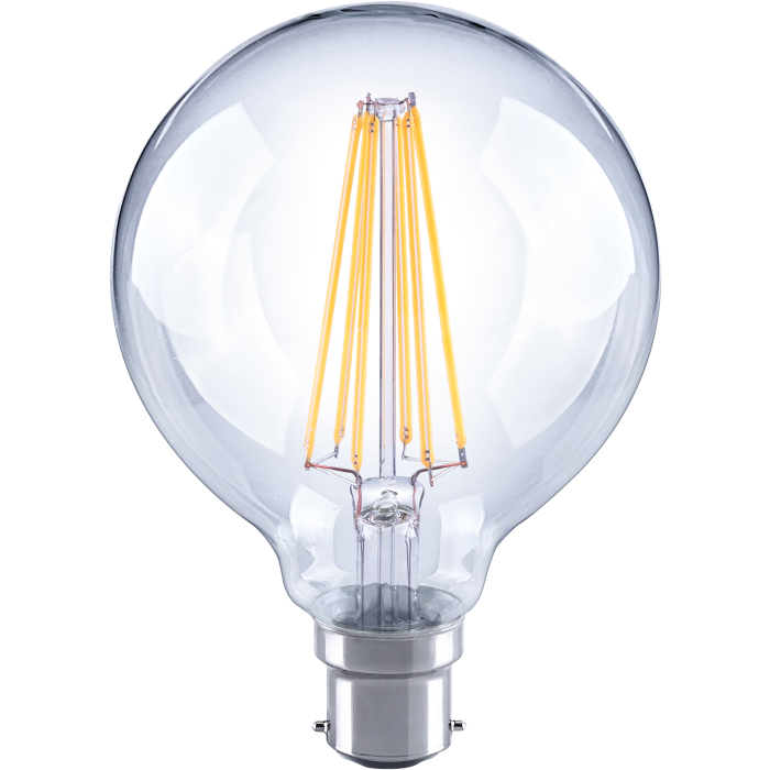 CROMPTON LED 7W G95 SPHERICAL FILAMENT B22 2700K GLOBE NON DIMMABLE