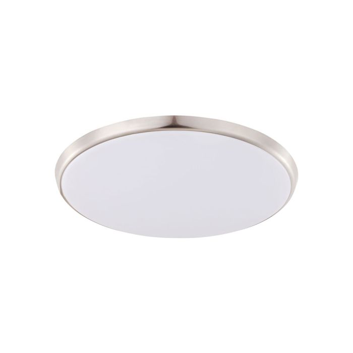 Ozzie 12W Slimline Dimmable LED Ceiling Light Satin Nickel Frame / Warm White - 202244