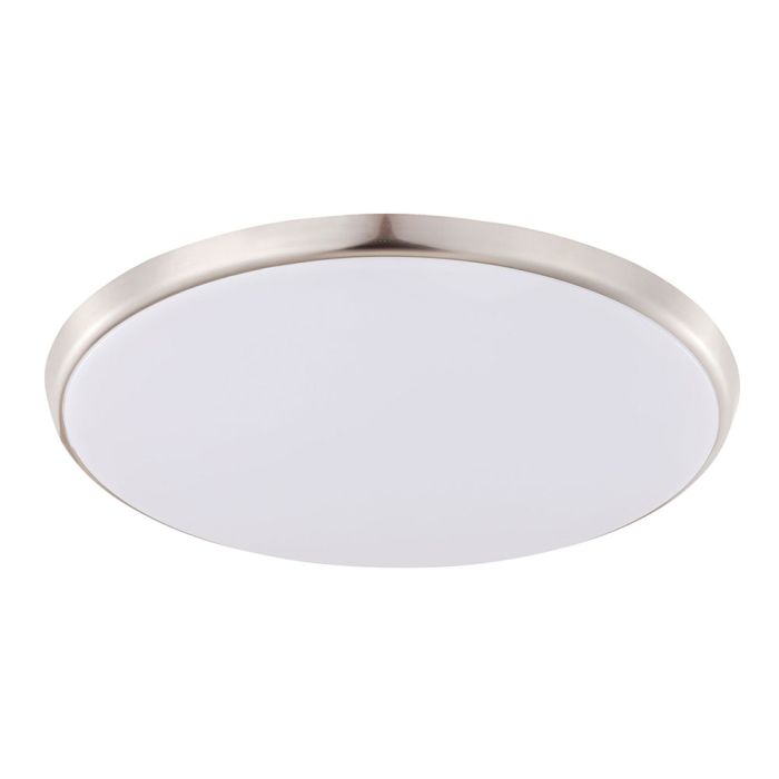 Ozzie 28W Slimline Dimmable LED Ceiling Light Satin Nickel Frame / Cool White - 202249