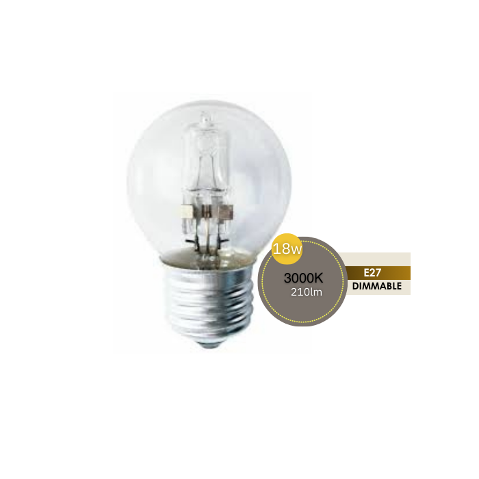 FANCY ROUND 18W ES CLEAR HALOGEN HALOGEN LUS30204