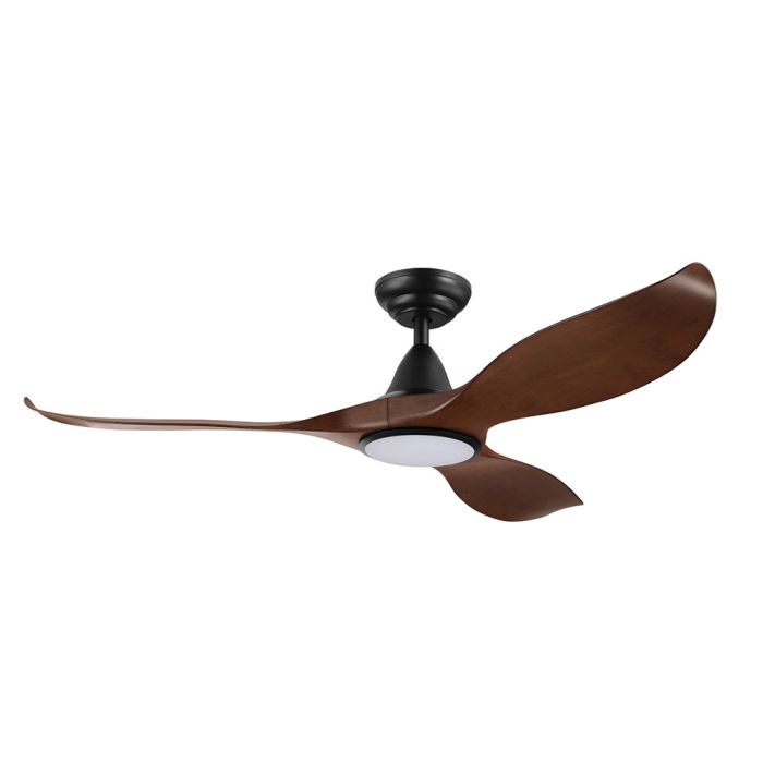 Noosa 52" 18W LED DC Ceiling Fan Aged Elm & Black / Tri-Colour - 204117