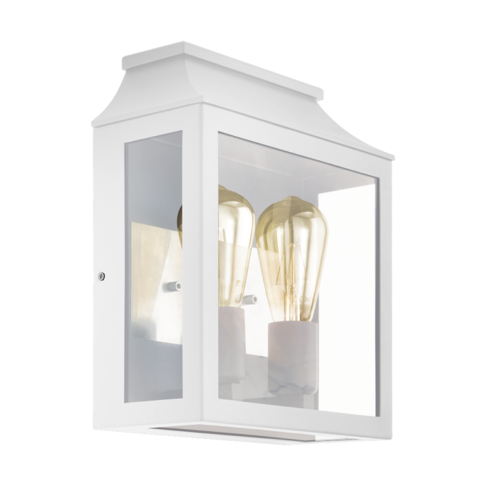 Soncino 2 Light Exterior Wall Light 60W E27 White 205025