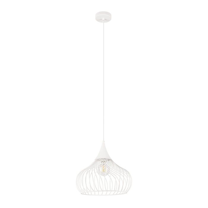 Staverton 1 Light Pendant E27 60W White 205158N