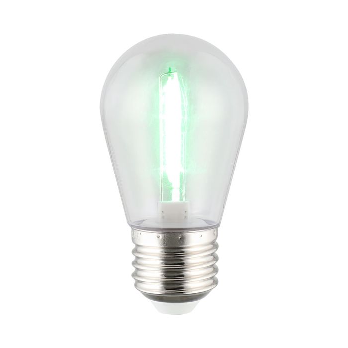 Shatterproof S14 12V DC LED 0.4W E27 Festoon Globe Green 205407