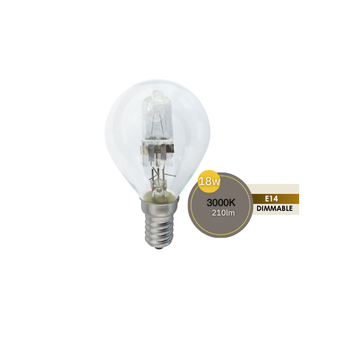 FANCY ROUND 18W SES CLEAR HALOGEN LUS30208