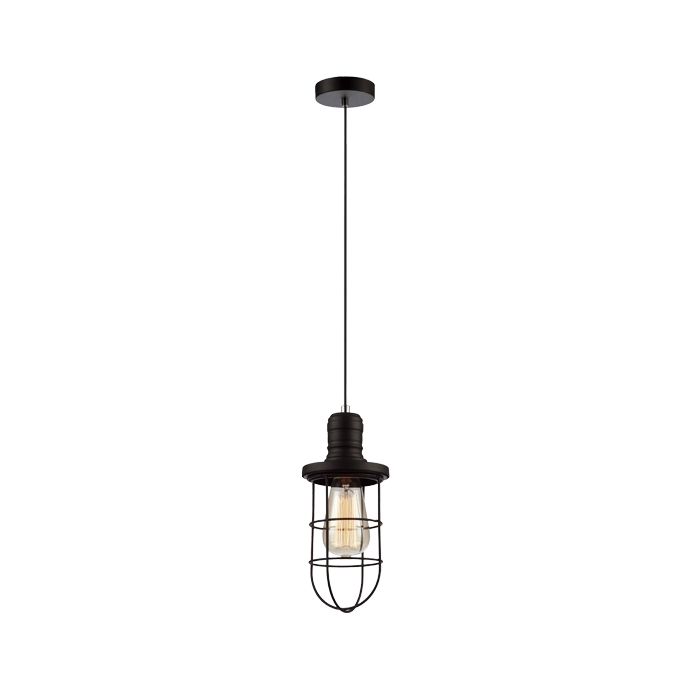 CLA LIGHTING IRON CAGE BLK CURVED E27 Pendants