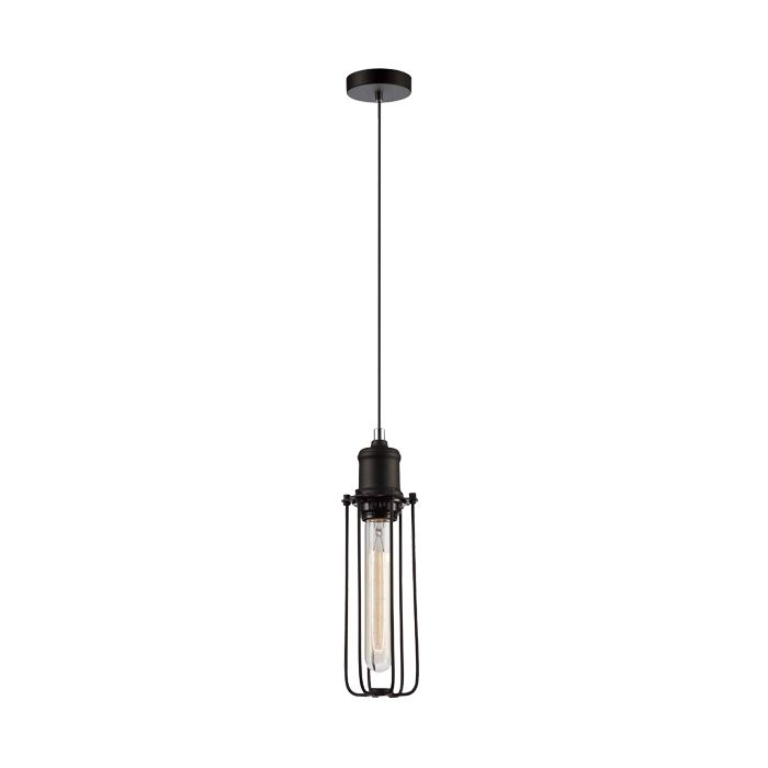 CLA LIGHTING IRON CAGE BLK TUBULAR E27 Pendants BLACKBAND3