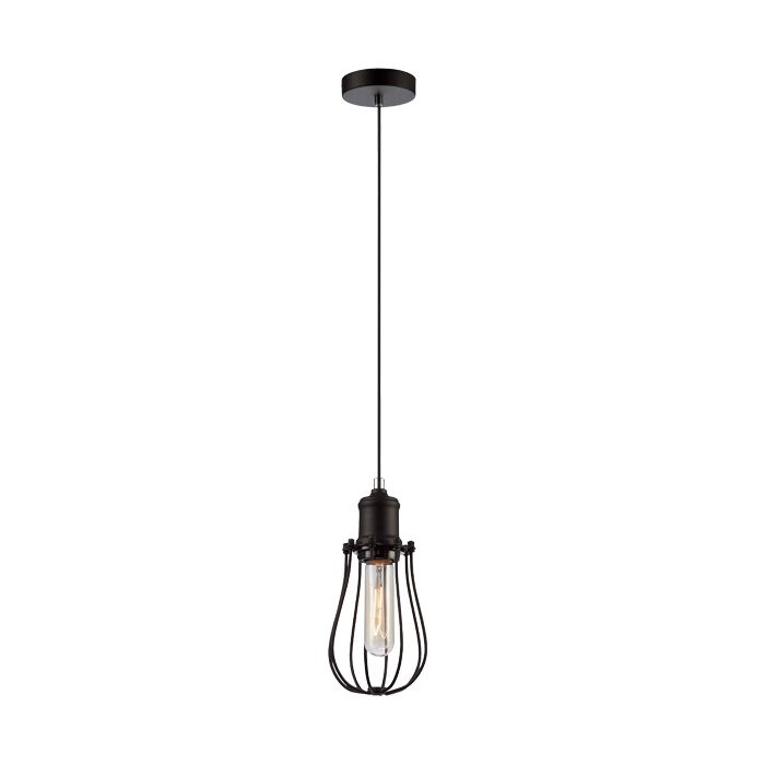 CLA LIGHTING IRON CAGE BLK PEAR E27 Pendants BLACKBAND4