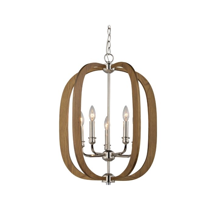 CLA LIGHTING BOLTON  E14 TAUPE FINISH WOOD Pendant BOLTON1