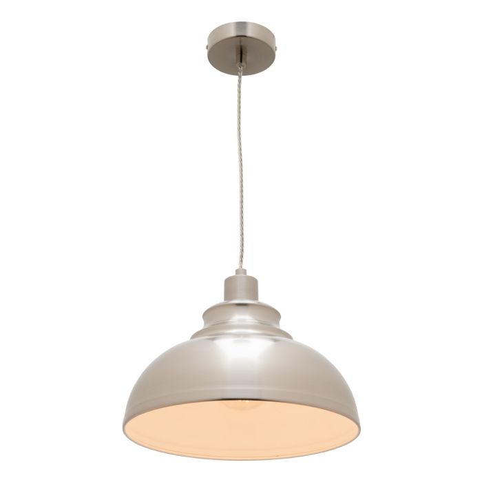 RISTO 1 LIGHT PENDANT SATIN CHROME (RIST1PSC) COUGAR LIGHTING