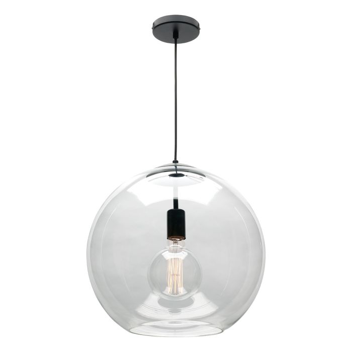 ORPHEUS 1 LIGHT LARGE PENDANT (ORPH1PLBLK) COUGAR LIGHTING