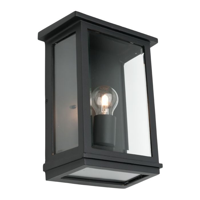 MADRID 1 LIGHT WALL LIGHT LARGE BLACK (MAD1ELGBLK) COUGAR LIGHTING