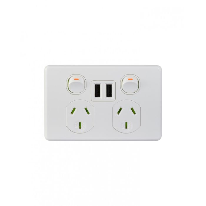 TRADER Puma Fully Integrated Dual USB Charger Power Point