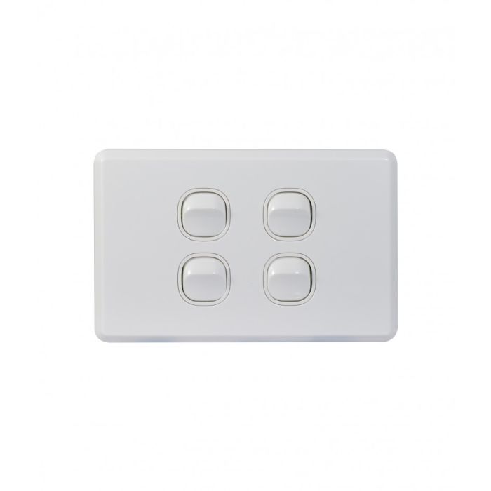 Cheetah Switch Horizontal 4 Gang 16AX/20A 250V (CHSW4G) GSM