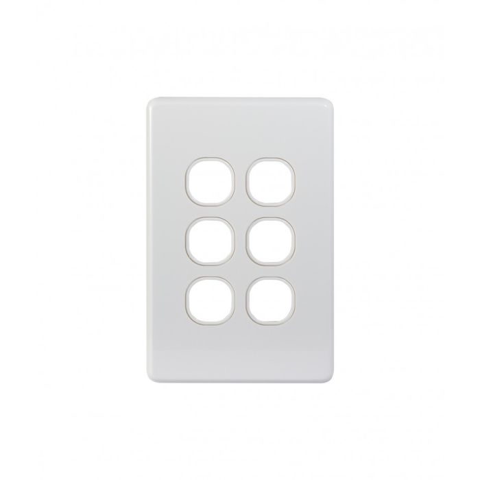 Puma Switch Plate Vertical 6 Gang (PUSWPV6G) GSM