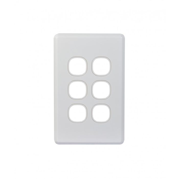 Cheetah Switch Plate Vertical 6 Gang (CHSWPV6G) GSM