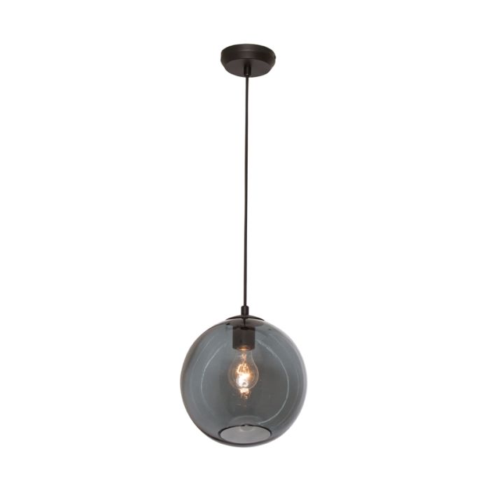 Milan 1Light Pendent E27 25W Black with Smoke/Brushed Brush with Smoke (MG1731) Mercator Lighting