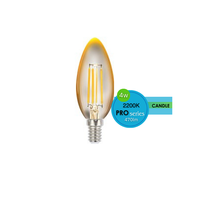 CANDLE CLEAR 4W SES DIMMABLE 2200K AMBER LUS20280