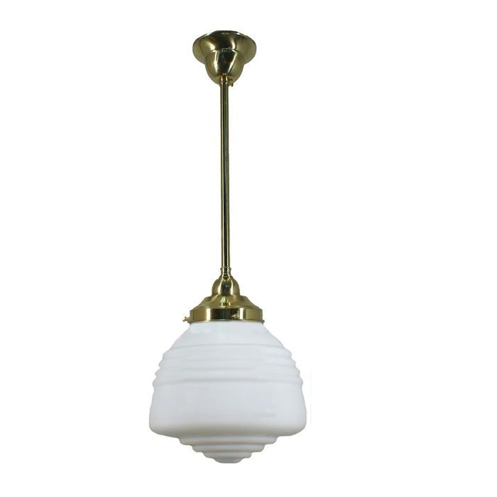 Standard 1/2" 1 Light Rod Set Pendant - Domec - Polished Brass