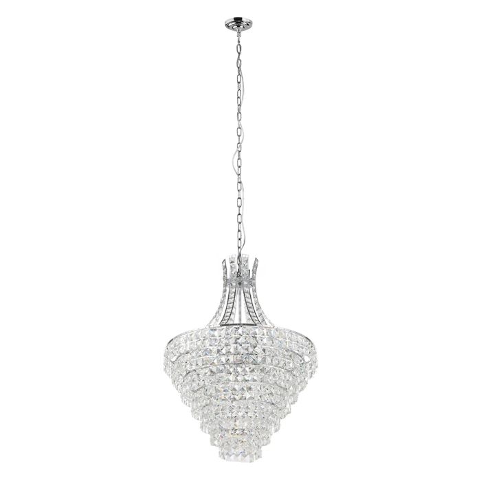 BEIRES PENDANT LIGHT 10X40W E14 CHR/CRYSTAL  390264