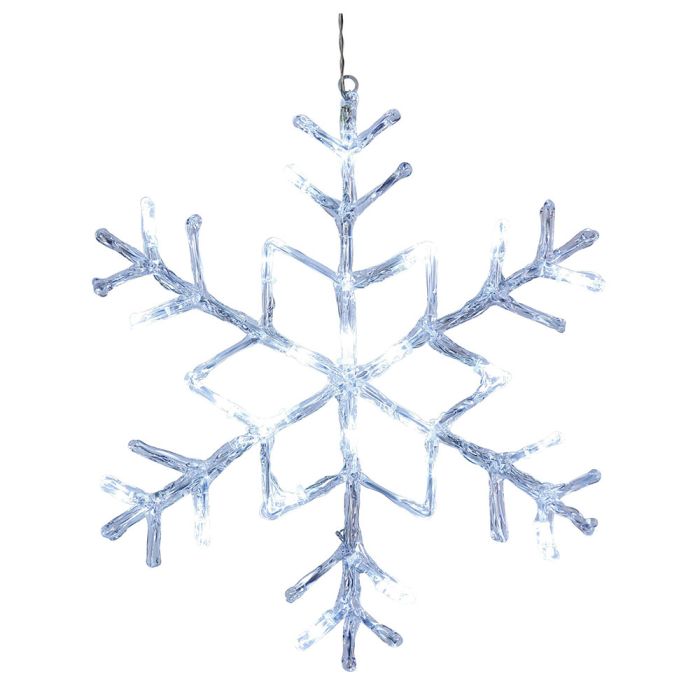 XMAS ANTARCTICA SNOWFLAKE NEUT WHT 400MM 410795N