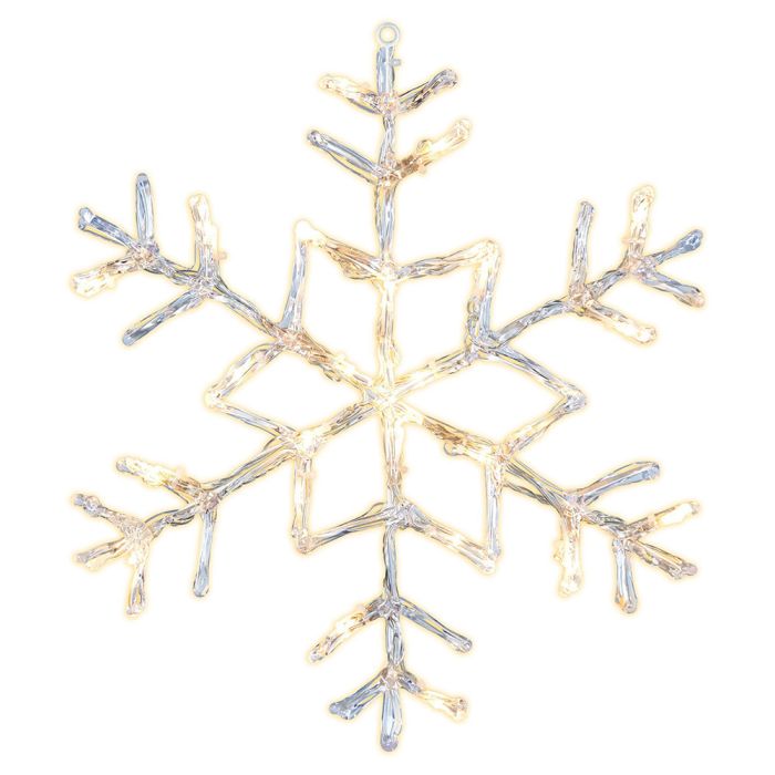 XMAS ANTARCTICA SNOWFLAKE WARM WHT 400MM 410796N