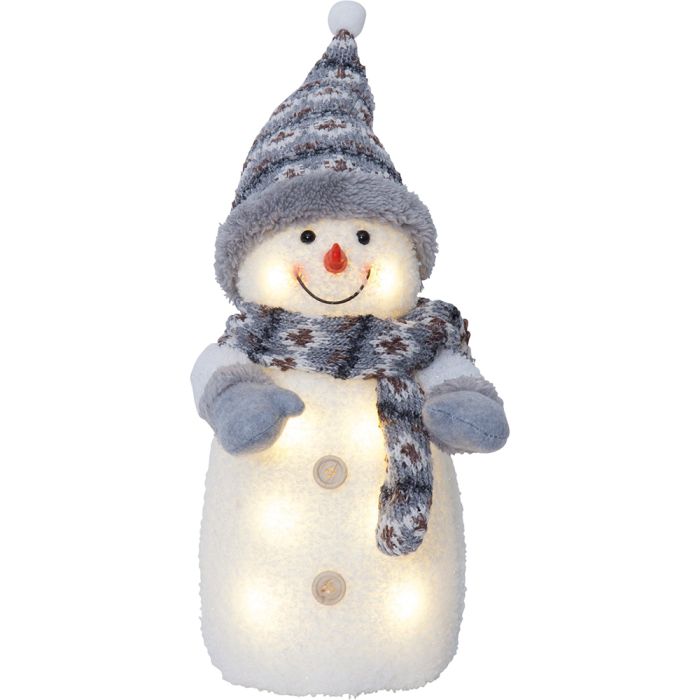 XMAS JOYLIGHT SNOWMAN DEC GRY 380MM 411222