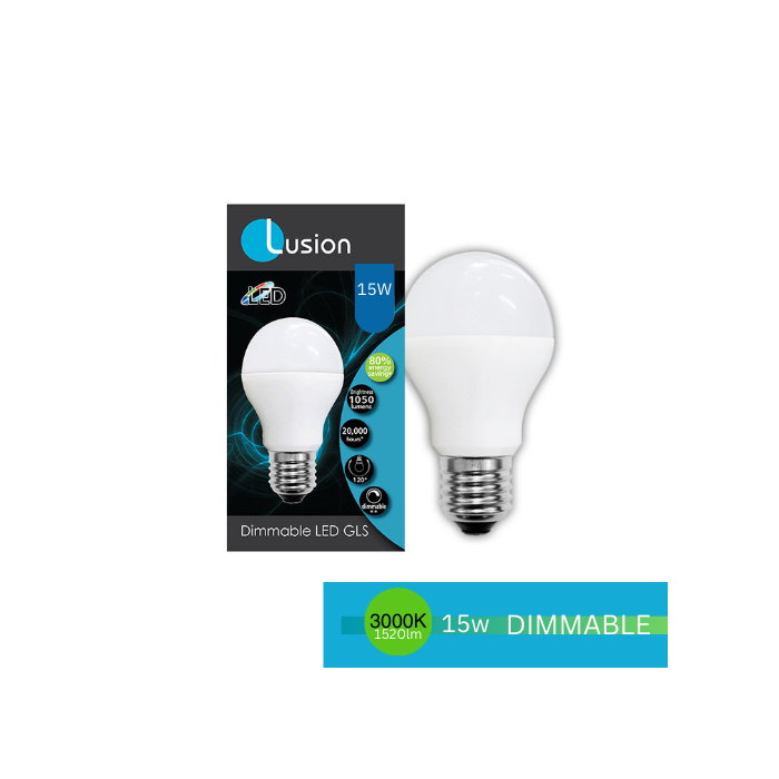 GLS LED 240V 15W E27 OPAL 3000K DIMMABLE LUS20430