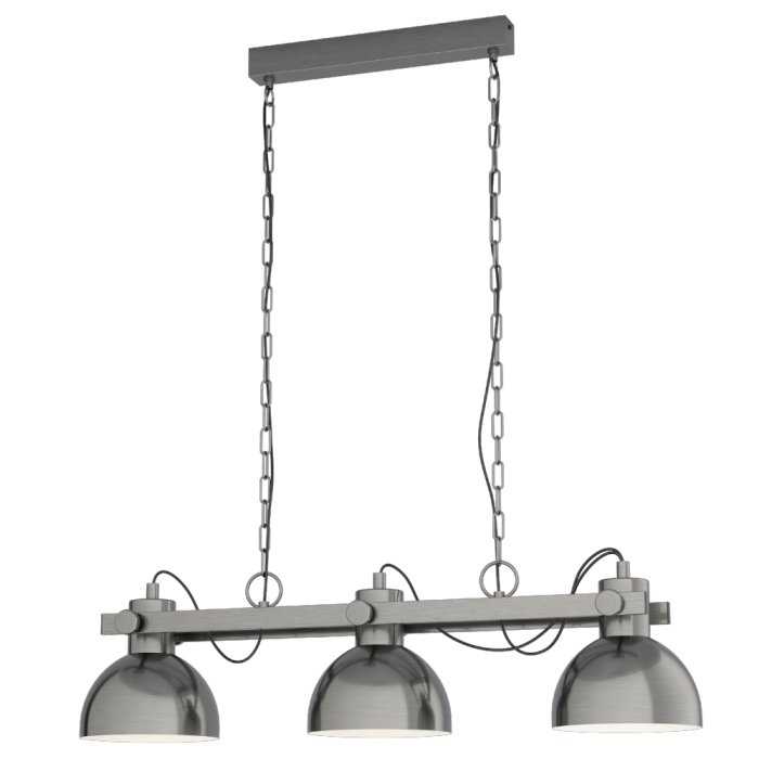 Lubenham 1 Industrial Pendant 3 Light Antique Nickel 43168N