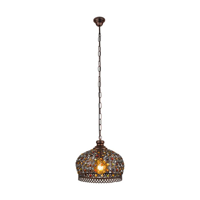 Jadida Coloured Glass Pendant Copper - 49764