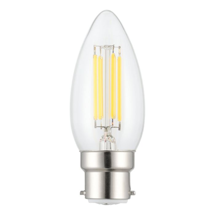 Filament Candle Clear 4W LED B22 Dimmable / Cool White 206446