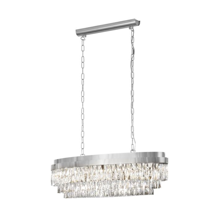 Valparaiso 10 Light Crystal Chandelier Chrome E14 40W 39494