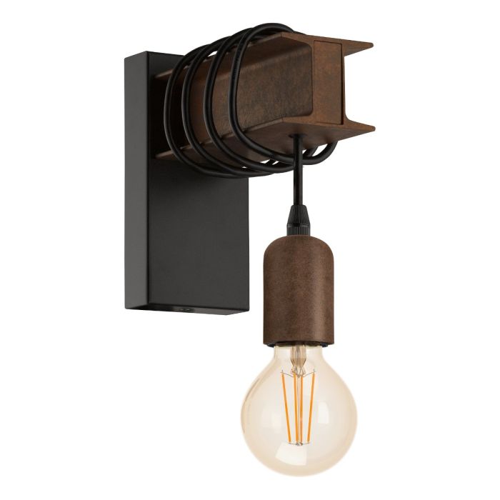 Townshend 1 Light Wall Light 10W E27 Brown 43152