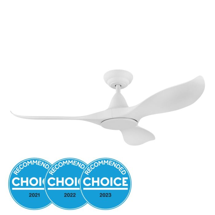 Noosa 46" DC Ceiling Fan White No Light 204794