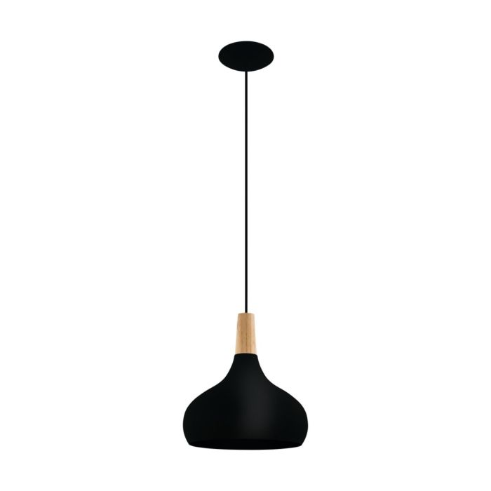 Sabinar Medium Pendant 60w E27 Black 2M 203192N