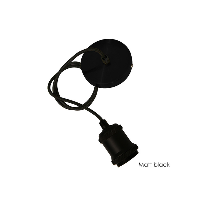 LUSION PENDANT 850MM ES MATT BLACK LUS60213