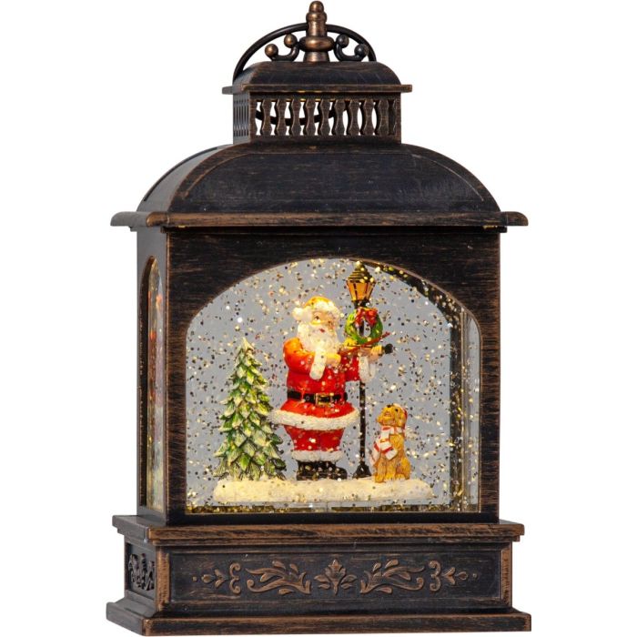 XMAS VINTER SANTA LANTERN BRZ 411233