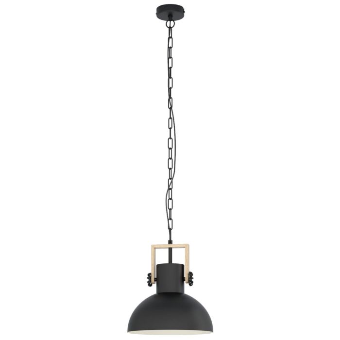 Lubenham 1 Light Industrial Pendant Black 43162N