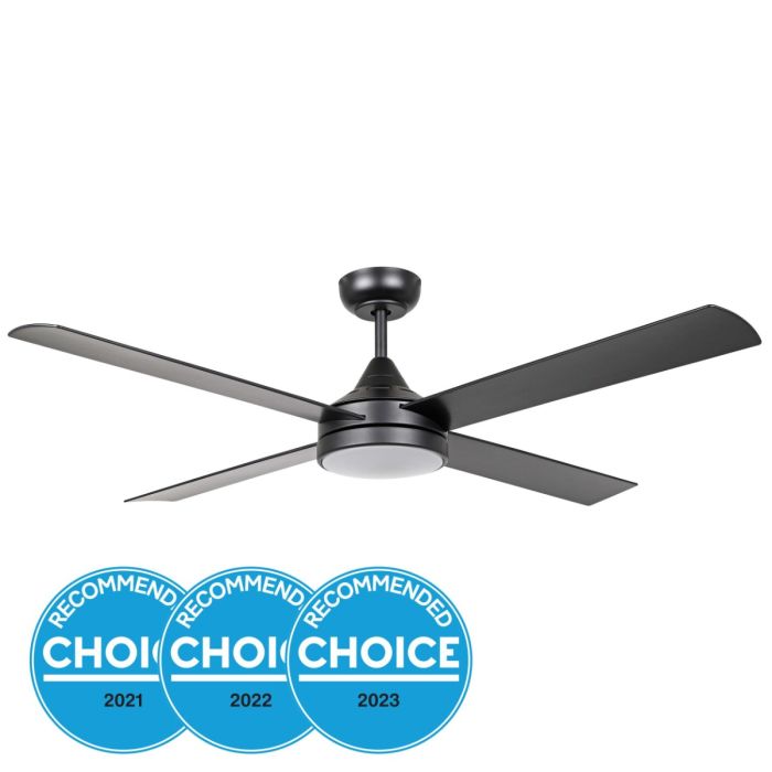 STRADBROKE 52 DC ceiling fan 20W LED Black 20491702