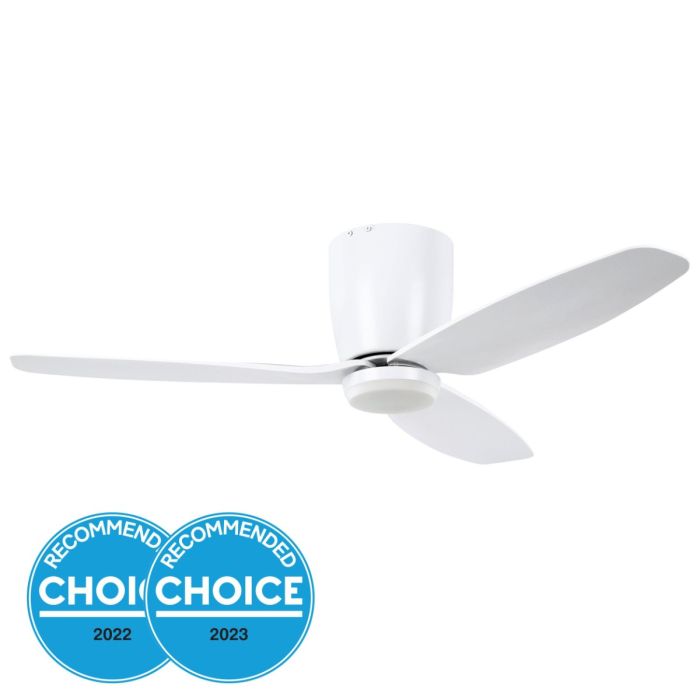 Seacliff 44" Dimmable 12W LED DC Ceiling Fan White/ Tri-Colour 20523601