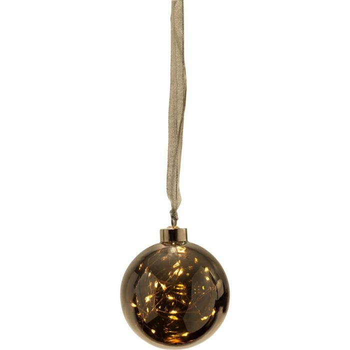 XMAS GLOW HANG BALL DEC BLK TR/SIL 410592