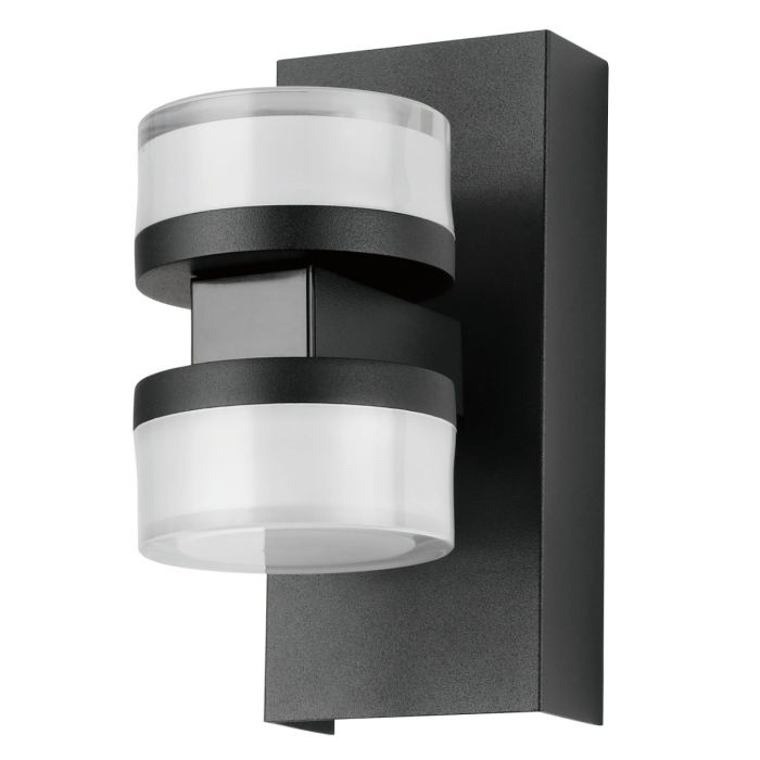 Romendo 2 10W LED 2 Light Vanity Up/Down Wall Light Black / Tri-Colour  205048