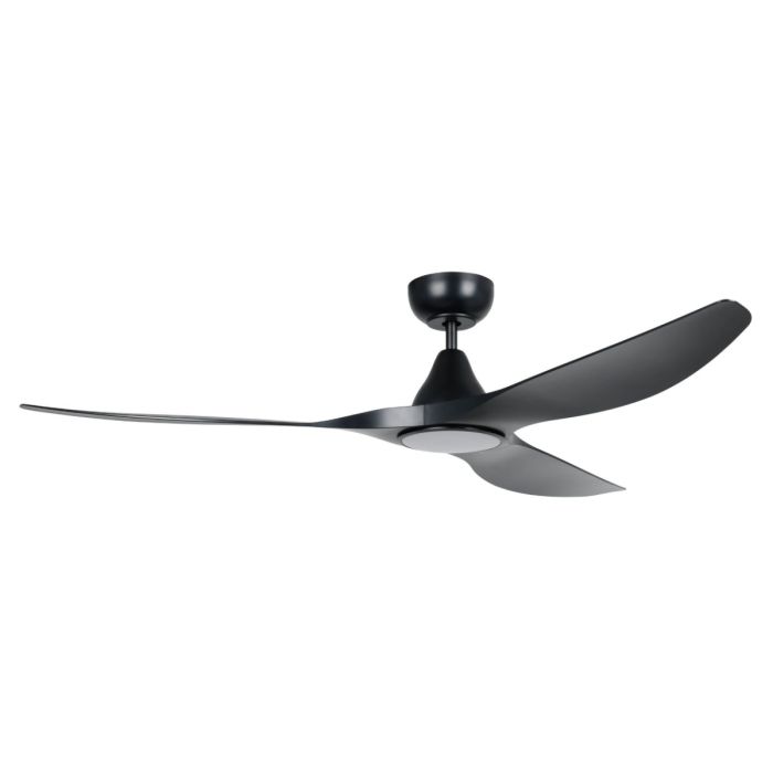 Surf 60" DC Ceiling Fan 20W Dimmable LED Tri-colour  Black 20550202