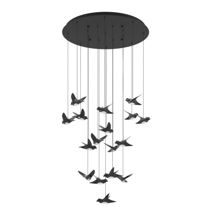 PARATEBUENO PENDANT LIGHT 17X3W LED 3000K NICKEL-NERO ROUND 390352