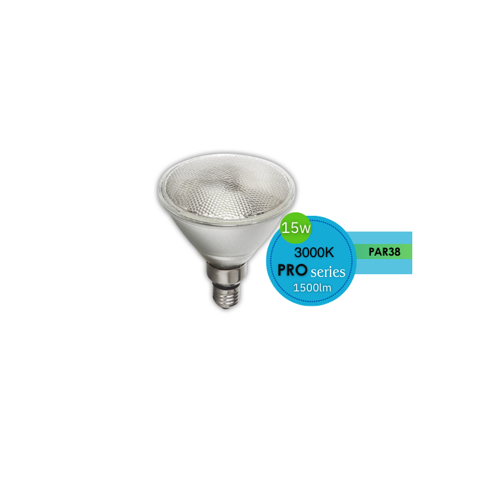 PAR38 LED 240V 15W ES 3000K LUS20801