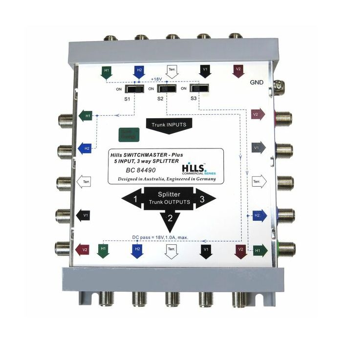 Hills Antenna BC84490 5-Wire, 3-Way Multi-Splitter