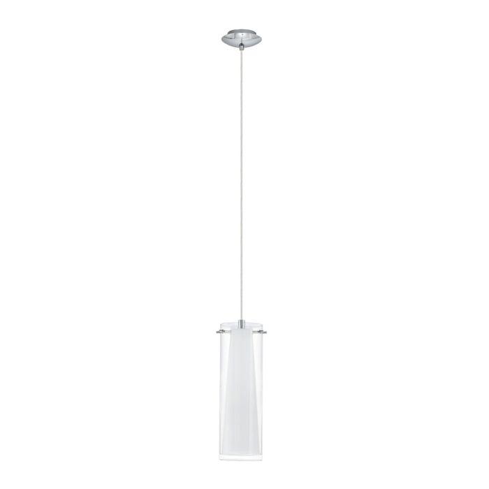 Pinto 1 Light Twin Glass Pendant Chrome - 89832