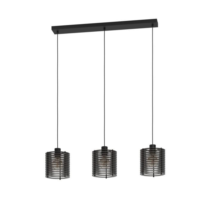 Segovia 3 Light Pendant 4OW E27 Black  900738N